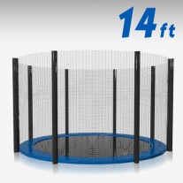 Trampoline Replacement Safety Net 14FT Netting Enclosure 8 Poles