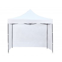 3X3M Folding Gazebo Outdoor Marquee Pop Up White 3 sided wall