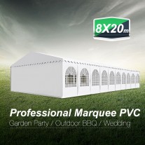 Premier Grade Galvanised Frame PVC Fabric 8x20M Marquee Heavy Duty Party Tent