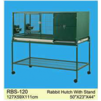 Raised on Castor Rabbit Cage Guinea Pig Hutch with House Box
