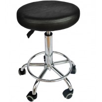 Black Salon Stool Chair Hydraulic Adjustable Barber Stool Tattoo Equipment