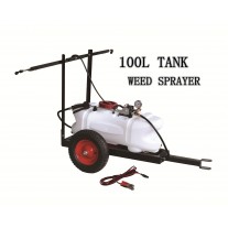 12v 100l Atv Garden Tow Behind Boom Weed Sprayer Tank Trailer