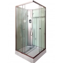 Shower Screen Cubicle Enclosure Mixer Base Bathroom 900x900x2300mm 1802A
