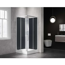 Shower Screen Cubicle Enclosure Mixer Base Bathroom 900x900x2300mm 1806A
