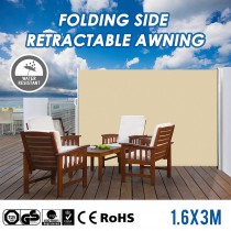 1.6x3m Aluminium Frame Folding Side Retractable Awning