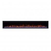 New Model 100" Slim Trim Black Built-in Recessed / Wall mounted Heater Electric Fireplace 