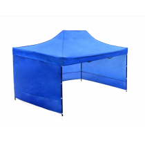 3X4.5M Folding Gazebo Outdoor Marquee Pop Up Nay Blue 3 sided wall