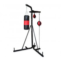 Multi Station Boxing Stand with Punching Bag Speed Ball Floor To Ceiling Ball