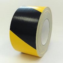 Black and Yellow Striped Floor Marking Tape 48mmx25m