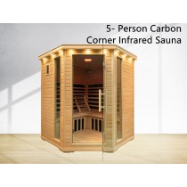 5-Person Luxury Indoor Carbon Fibre Corner Infrared Sauna 005C 