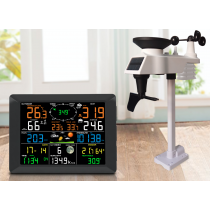 Solar Powered Professional WiFi Wireless Weather Station with Display 0310 Free Shipping
