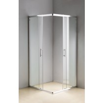 Corner Shower Screen 1000x1000x1900mm Safety Glass Sliding Door #1806-10X10