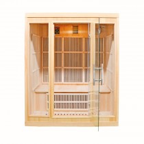 3-Person Luxury Far-Infrared Sauna 9 Carbon Heater 2250W W3