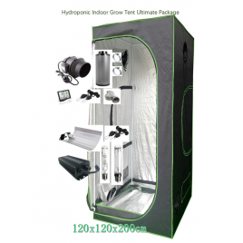  Hydroponic Indoor Grow Tent Ultimate Package- 120x120x200cm TENT+ 600W Grow Light Kit +6" Fan/Filter Kit