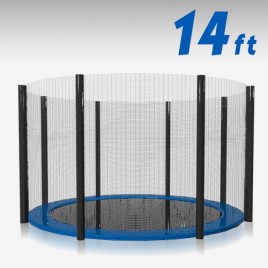 Trampoline Replacement Safety Net 14FT Netting Enclosure 8 Poles
