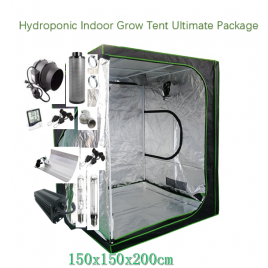  Hydroponic Indoor Grow Tent Ultimate Package- 150x150x200cm TENT+ 600W Grow Light Kit +6" Fan/Filter Kit