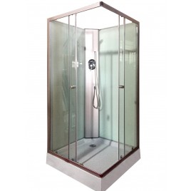 Shower Screen Cubicle Enclosure Mixer Base Bathroom 900x900x2300mm 1802A