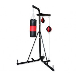 Multi Station Boxing Stand with Punching Bag Speed Ball Floor To Ceiling Ball