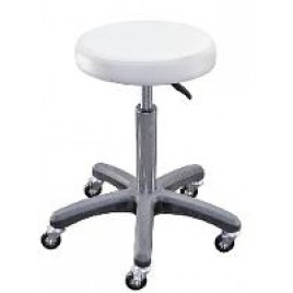 White Salon Stool Chair Hydraulic Adjustable Barber Stool Tattoo Equipment (No Box)
