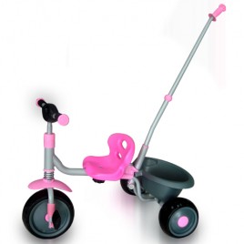 Kids Tricycle With Parental Control and Bucket Pink