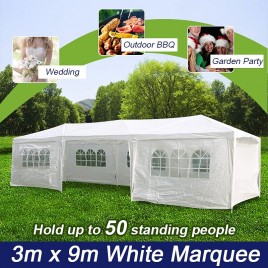 Wedding Gazebo Outdoor Marquee Party Tent 3m x 9m White Cooper 