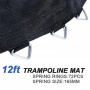 Replacement Jumping trampoline Mat  for 12 Feet Trampoline with 72 pcs V-ring for L165 mm spring
