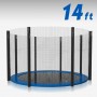 Trampoline Replacement Safety Net 14FT Netting Enclosure 8 Poles