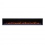 New Model 100" Slim Trim Black Built-in Recessed / Wall mounted Heater Electric Fireplace 
