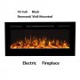 45" Black Built-in Recessed / Wall mounted Heater Electric Fireplace