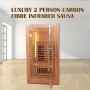 2004 New Model 2 Person Luxury Indoor Carbon Fibre Infrared Sauna 10 Heating Panels 002G