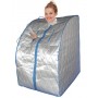 Portable Far Infrared One Person Home Sauna with Foot Heating Pad and Portable Chair 