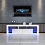 Modern LED TV Cabinet Entertainment Unit Stand High Gloss Furniture 1600mm White 