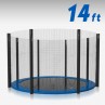 Trampoline Replacement Safety Net 14FT Netting Enclosure 8 Poles