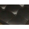 Barcelona Chair Inspired Single Sofa Black Italian Leather 