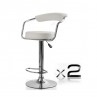 White Bar Stools with Back Supprt